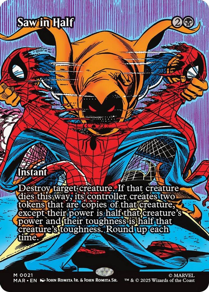 Saw in Half (Borderless) · 21 · Marvel Universe Eternal-Legal · Foil