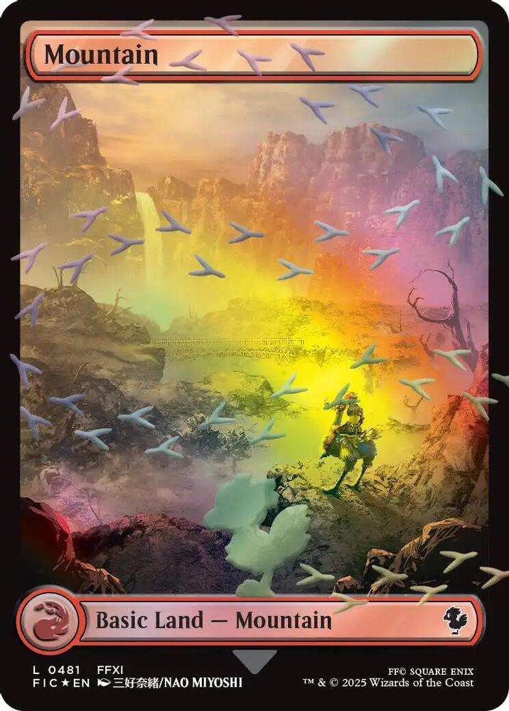 Mountain · 481 · Commander: FINAL FANTASY · Chocobo Track Foil
