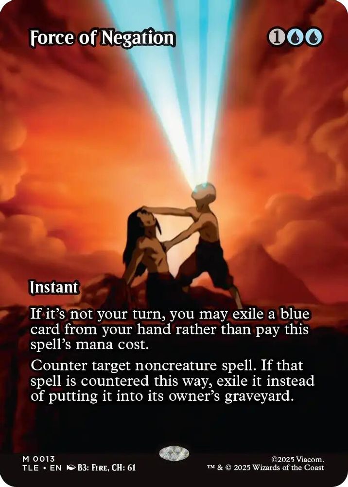 Force of Negation (Borderless) · 13 · Avatar: The Last Airbender: Eternal-Legal · Non-foil