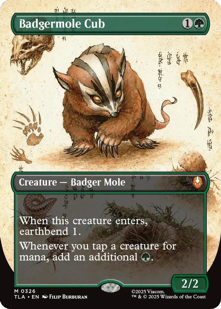 Badgermole Cub (Borderless) · 326 · Avatar: The Last Airbender · Non-foil