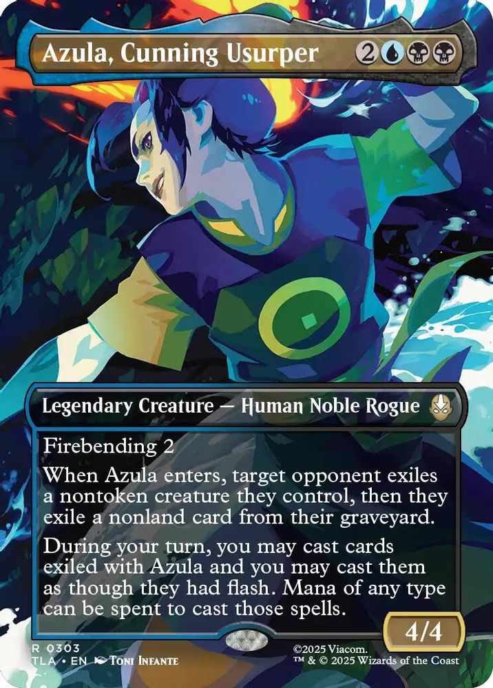 Azula, Cunning Usurper (Borderless) · 303 · Avatar: The Last Airbender · Non-foil