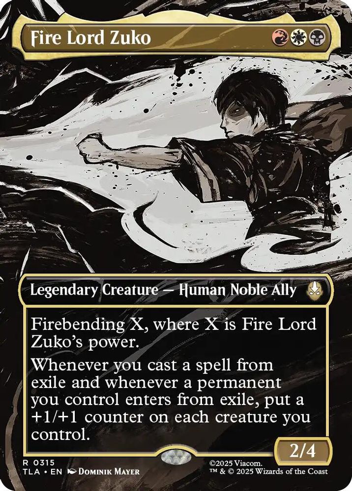 Fire Lord Zuko (Borderless) · 315 · Avatar: The Last Airbender · Non-foil