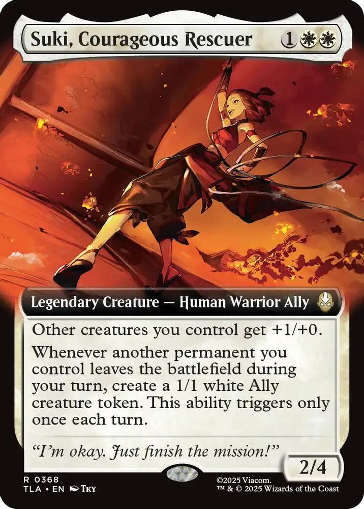 Suki, Courageous Rescuer (Extended Art) · 368 · Avatar: The Last Airbender · Foil