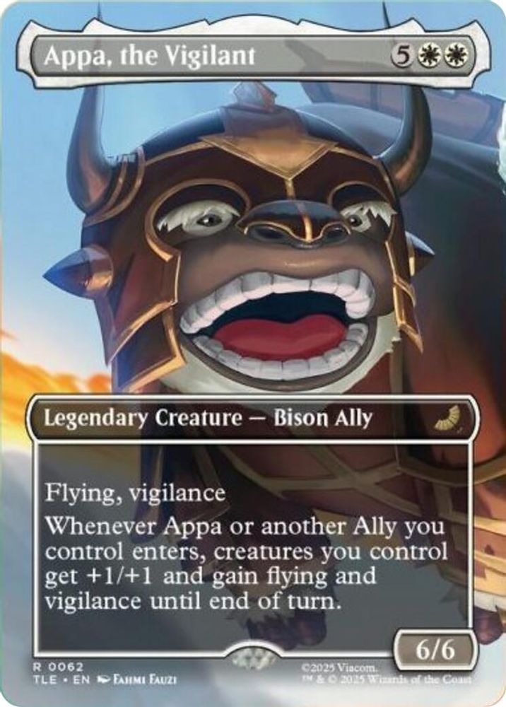 Appa, the Vigilant (Borderless) · 62 · Avatar: The Last Airbender: Eternal-Legal · Non-foil