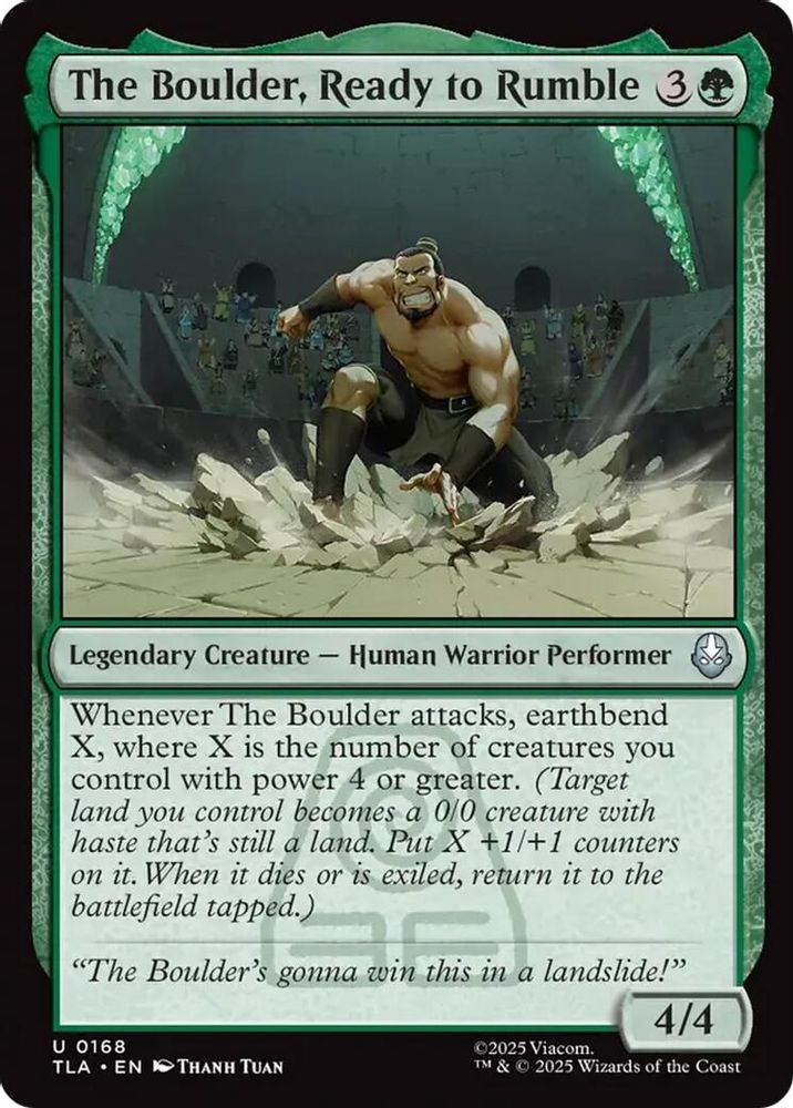 The Boulder, Ready to Rumble · 168 · Avatar: The Last Airbender · Non-foil