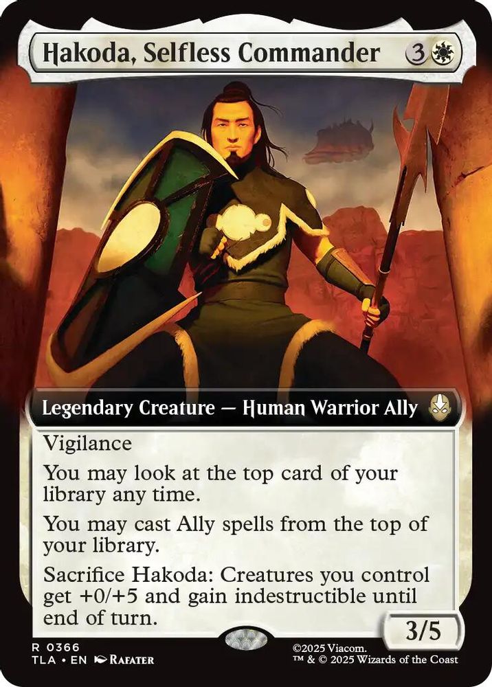 Hakoda, Selfless Commander (Extended Art) · 366 · Avatar: The Last Airbender · Foil