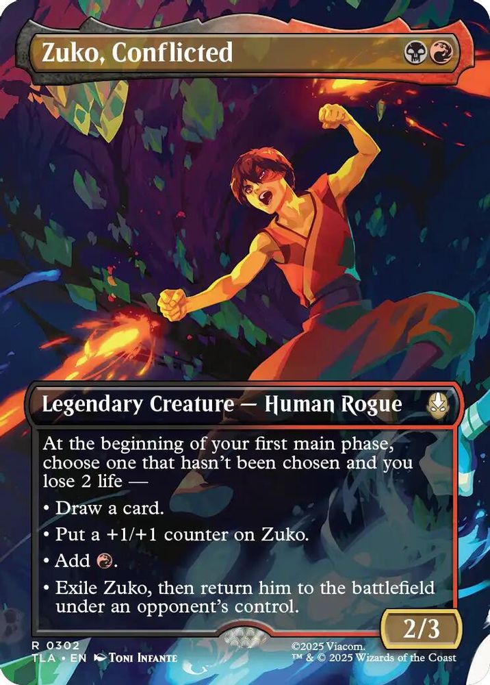 Zuko, Conflicted (Borderless) · 302 · Avatar: The Last Airbender · Non-foil