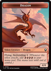 Dragon // Food (0019) Double-Sided Token · 9 // 19 · Avatar: The Last Airbender · Non-foil