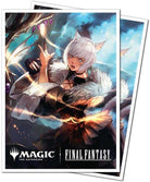 Ultra Pro Apex Sleeves Final Fantasy Y'Shtola - Gaming card sleeves featuring Final Fantasy character Y'Shtola with white hair, dark outfit, and magical effects background.