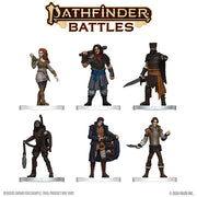 Pathfinder Battles: Criminals (PREORDER) - Set of six detailed fantasy miniature figures depicting criminals, each with distinct medieval-style clothing and weapons,.