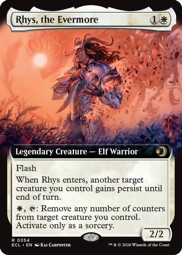 Rhys, the Evermore (Extended Art) · 354 · Lorwyn Eclipsed · Foil