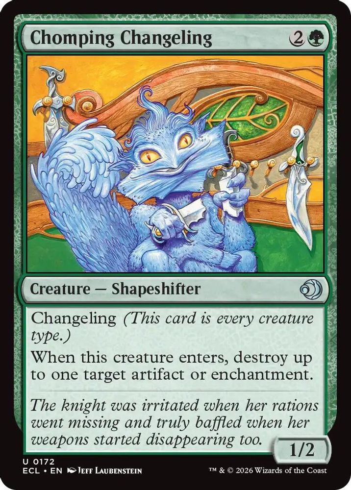 Chomping Changeling · 172 · Lorwyn Eclipsed · Non-foil