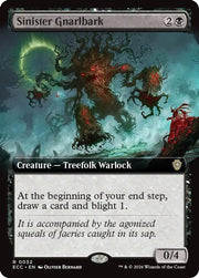 Sinister Gnarlbark (Extended Art) · 32 · Commander: Lorwyn Eclipsed · Non-foil