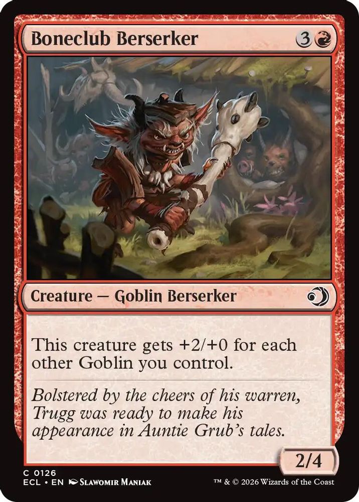 Boneclub Berserker · 126 · Lorwyn Eclipsed · Non-foil
