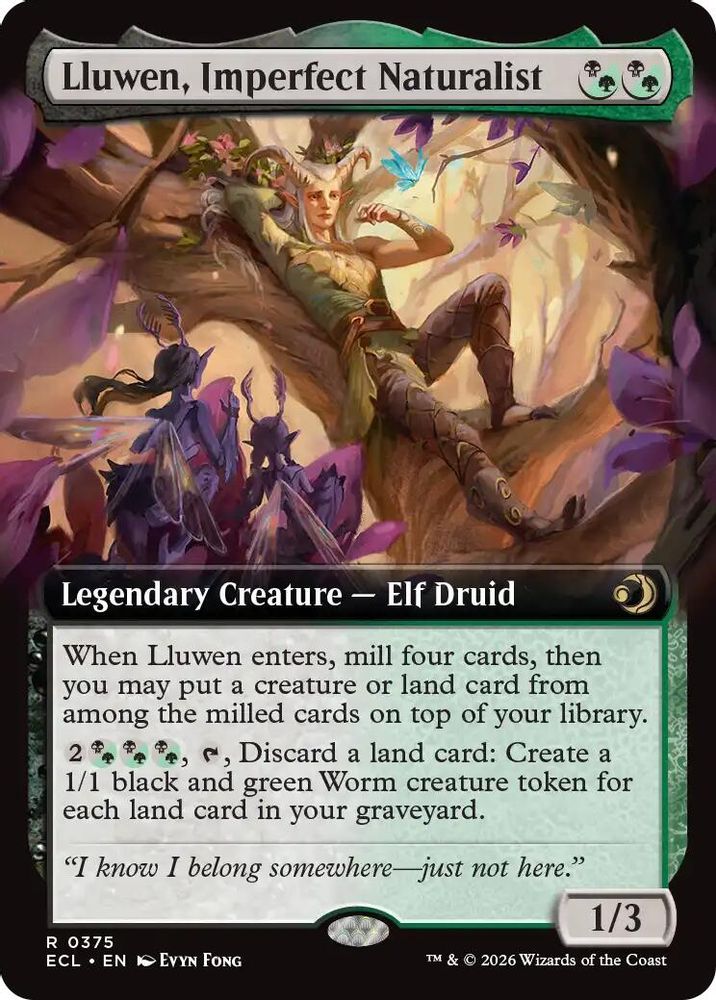 Lluwen, Imperfect Naturalist (Extended Art) · 375 · Lorwyn Eclipsed · Non-foil