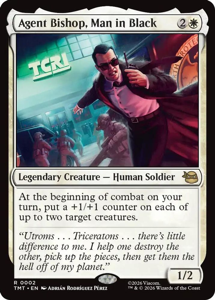 Agent Bishop, Man in Black · 2 · Teenage Mutant Ninja Turtles · Non-foil