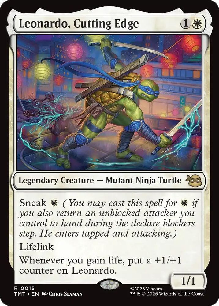 Leonardo, Cutting Edge · 15 · Teenage Mutant Ninja Turtles · Foil