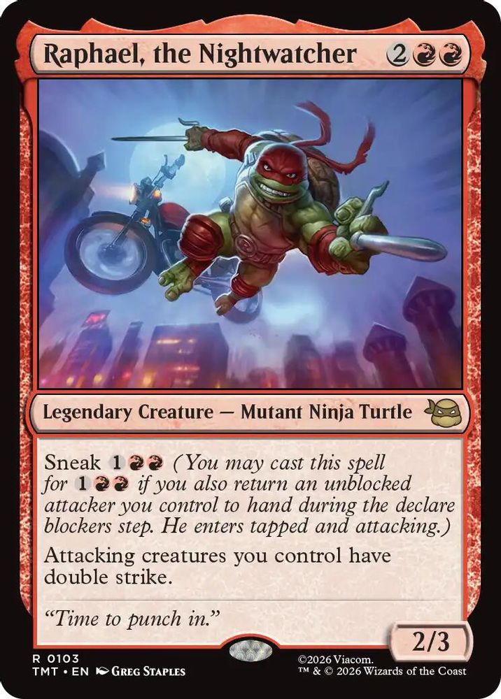 Raphael, the Nightwatcher · 103 · Teenage Mutant Ninja Turtles · Foil