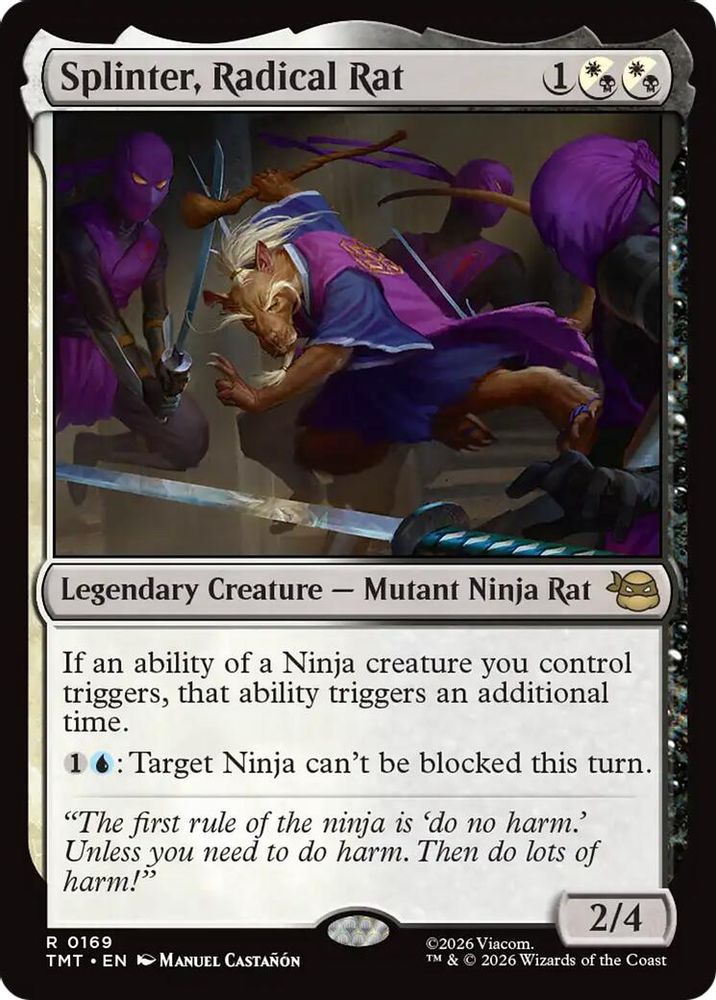 Splinter, Radical Rat · 169 · Teenage Mutant Ninja Turtles · Non-foil