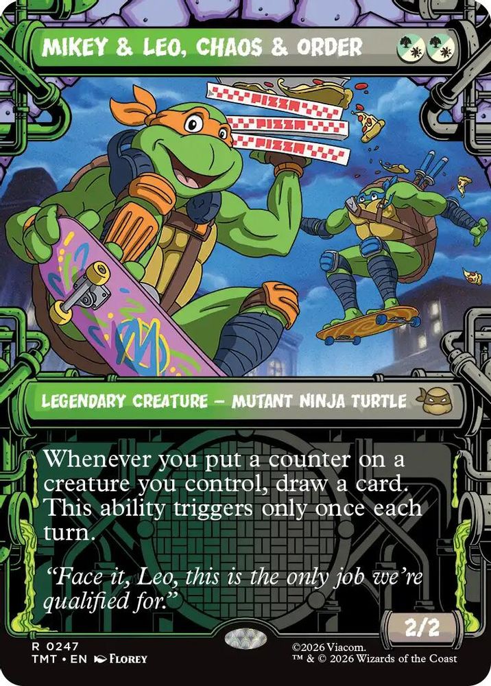 Mikey & Leo, Chaos & Order (Showcase) · 247 · TMT · Foil