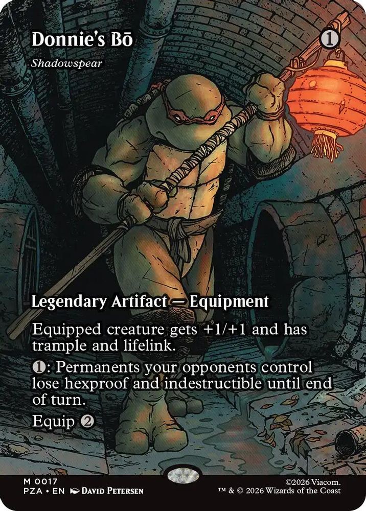 Donnie's Bo - Shadowspear (Borderless) · 17 · Teenage Mutant Ninja Turtles Source Material · Non-foil