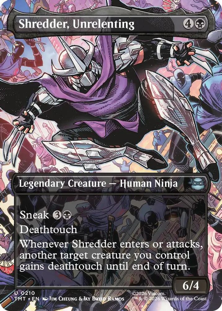 Shredder, Unrelenting (Borderless) · 210 · Teenage Mutant Ninja Turtles · Non-foil