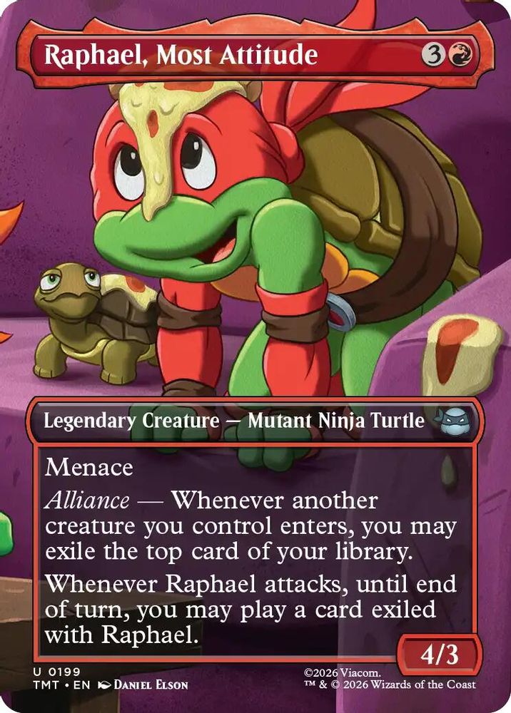 Raphael, Most Attitude (Borderless) · 199 · Teenage Mutant Ninja Turtles · Non-foil