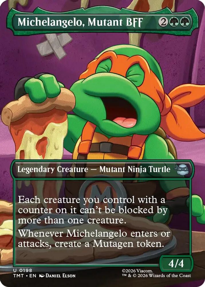 Michelangelo, Mutant BFF (Borderless) · 198 · TMT · Non-foil