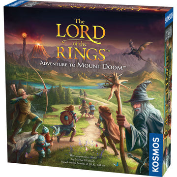 Lord of the Rings: Adventure to Mount Doom - Lord of the Rings Adventure to Mount Doom board game box featuring fantasy illustration of characters on a path with a fiery