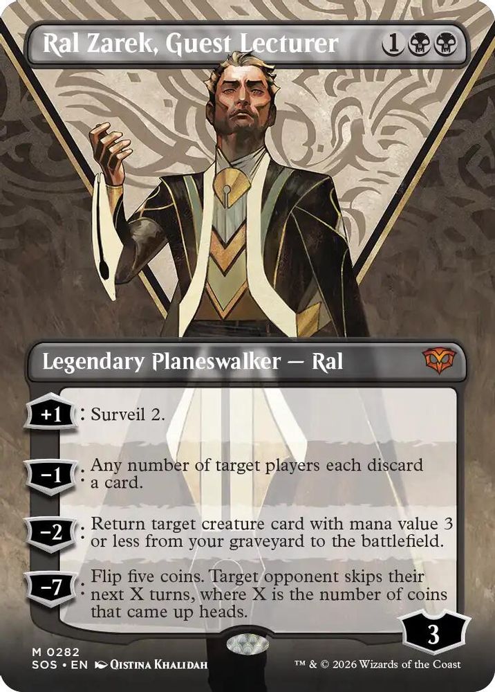 Ral Zarek, Guest Lecturer (Borderless) · 282 · Secrets of Strixhaven · Foil