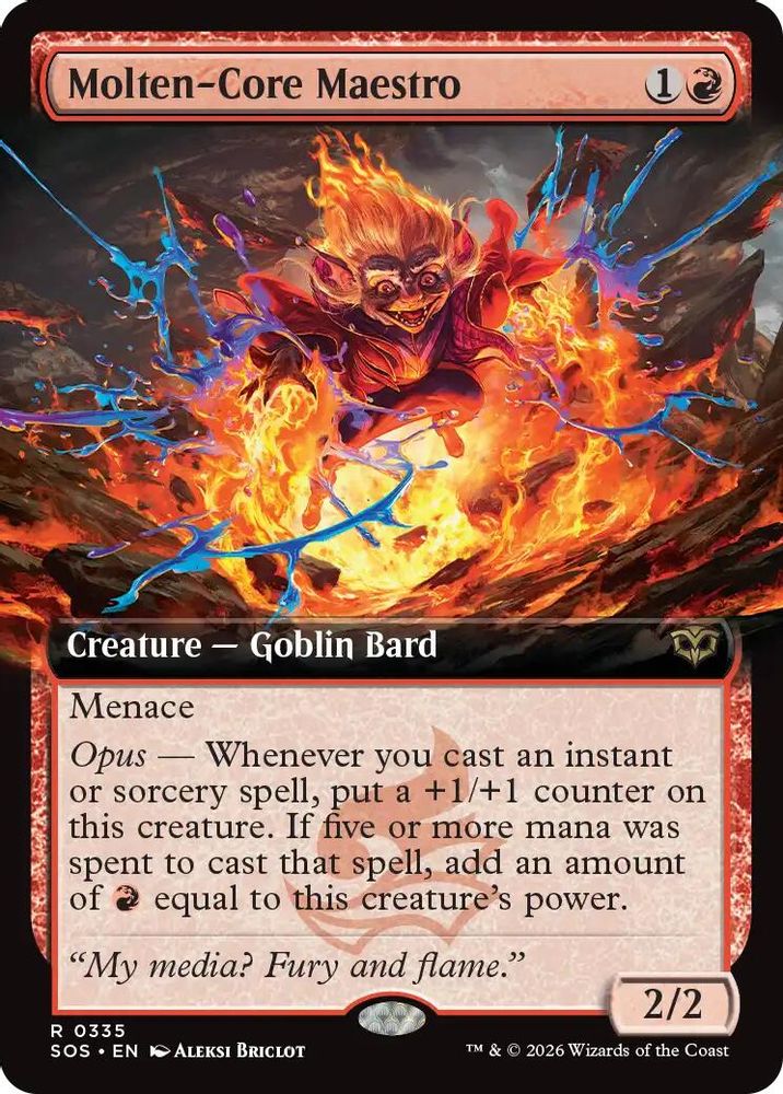 Molten-Core Maestro (Extended Art) · 335 · Secrets of Strixhaven · Non-foil