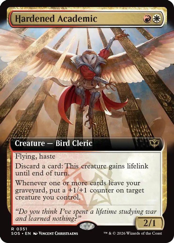 Hardened Academic (Extended Art) · 351 · Secrets of Strixhaven · Non-foil