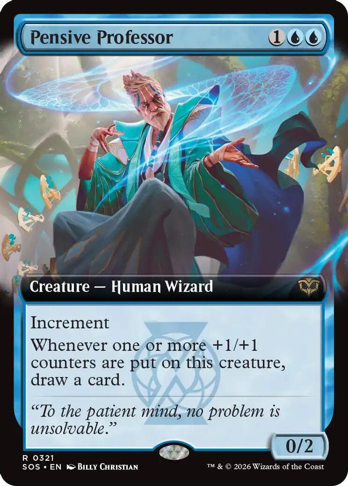 Pensive Professor (Extended Art) · 321 · Secrets of Strixhaven · Foil