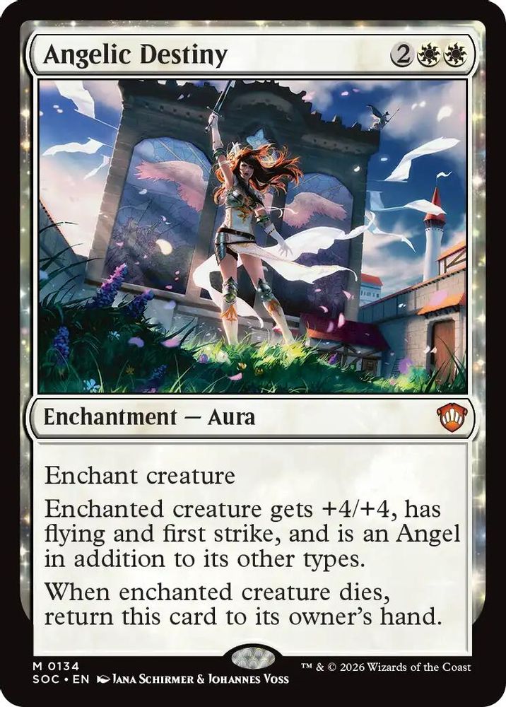Angelic Destiny · 134 · Commander: Secrets of Strixhaven · Non-foil