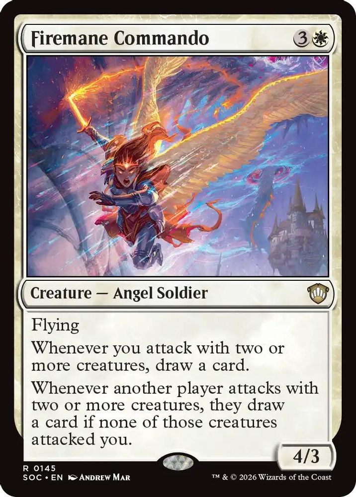 Firemane Commando · 145 · Commander: Secrets of Strixhaven · Non-foil