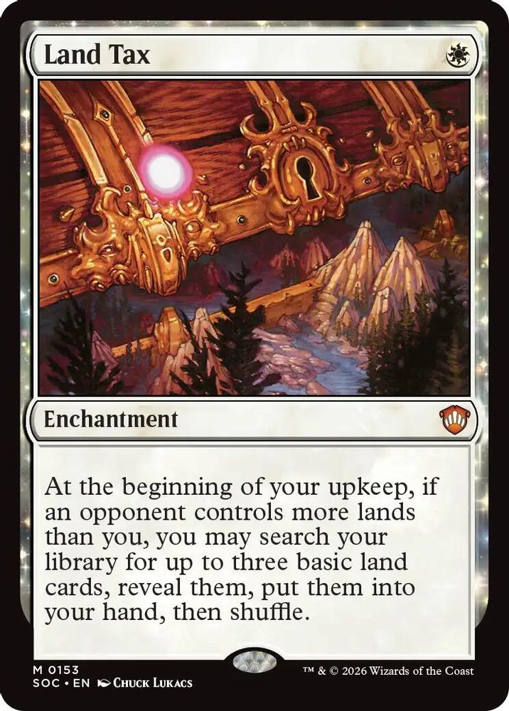 Land Tax · 153 · Commander: Secrets of Strixhaven · Non-foil