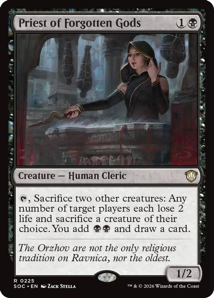 Priest of Forgotten Gods · 225 · Commander: Secrets of Strixhaven · Non-foil