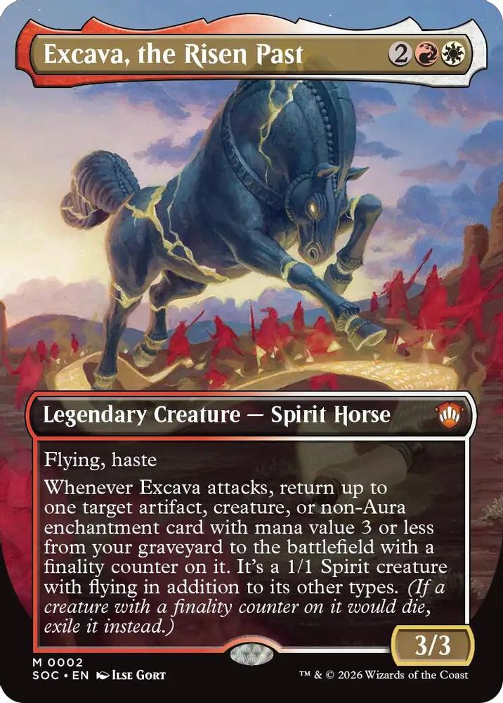 Excava, the Risen Past (Borderless) · 2 · Commander: Secrets of Strixhaven · Non-foil