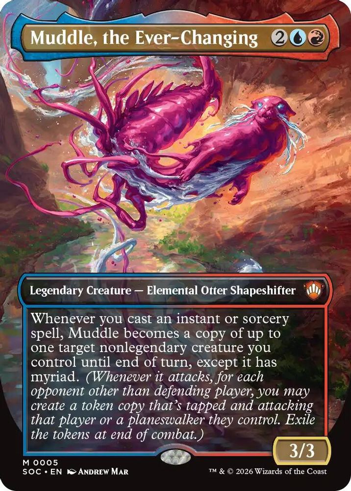 Muddle, the Ever-Changing (Borderless) · 5 · Commander: Secrets of Strixhaven · Non-foil