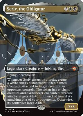 Scriv, the Obligator (Borderless) · 9 · SOC · Foil
