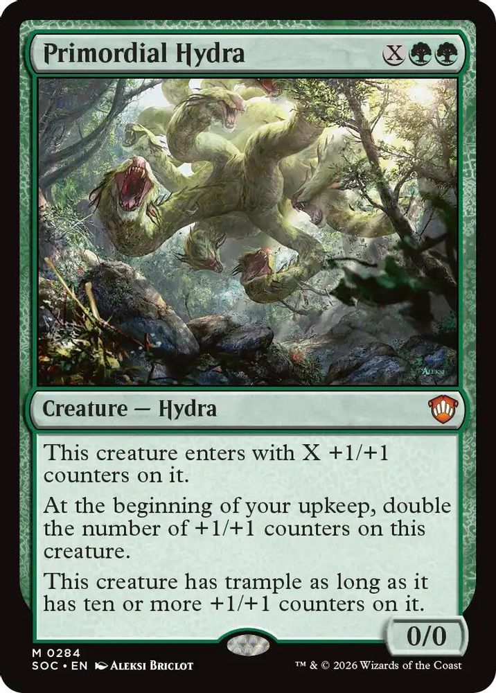 Primordial Hydra · 284 · Commander: Secrets of Strixhaven · Non-foil