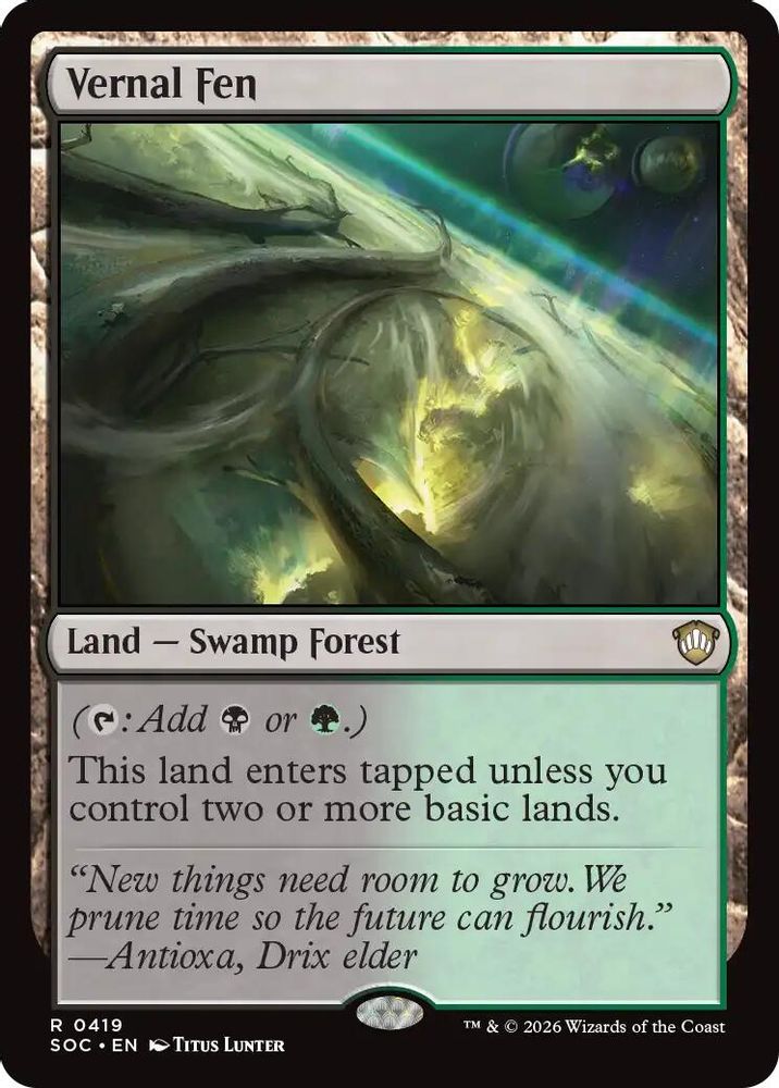 Vernal Fen · 419 · Commander: Secrets of Strixhaven · Non-foil