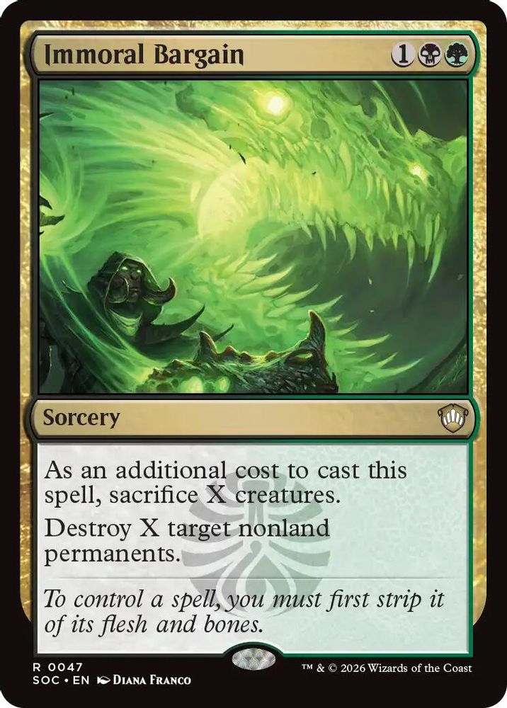 Immoral Bargain · 47 · Commander: Secrets of Strixhaven · Non-foil