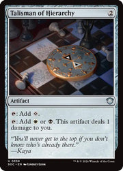 Talisman of Hierarchy · 358 · Commander: Secrets of Strixhaven · Non-foil