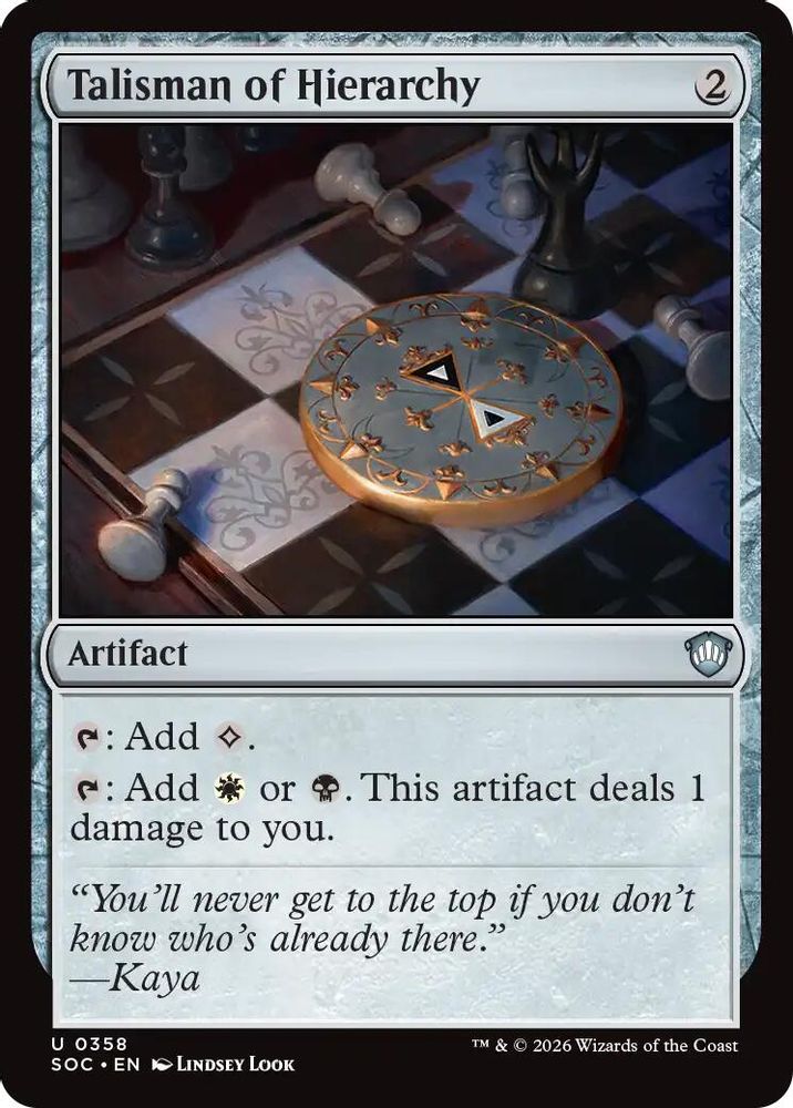 Talisman of Hierarchy · 358 · Commander: Secrets of Strixhaven · Non-foil