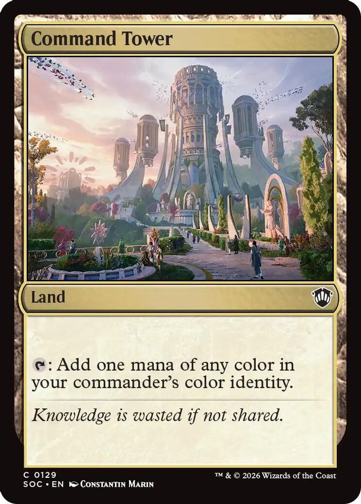 Command Tower · 129 · Commander: Secrets of Strixhaven · Non-foil