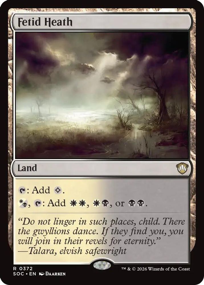 Fetid Heath · 372 · Commander: Secrets of Strixhaven · Non-foil