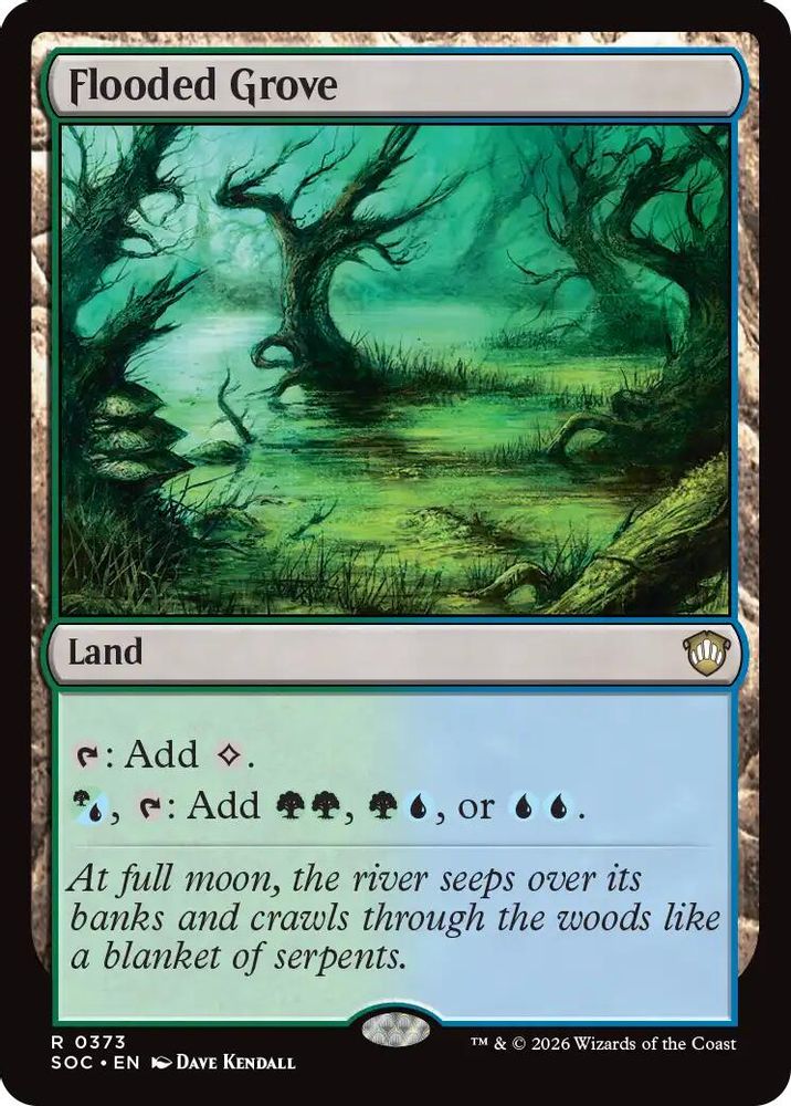 Flooded Grove · 373 · Commander: Secrets of Strixhaven · Non-foil