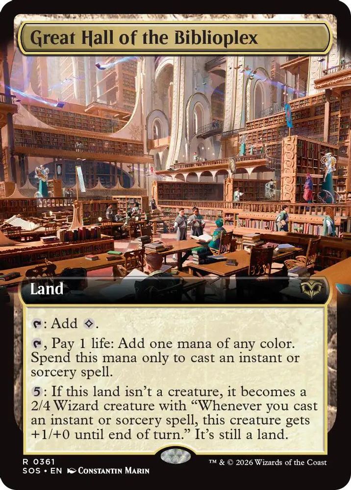 Great Hall of the Biblioplex (Extended Art) · 361 · Secrets of Strixhaven · Non-foil