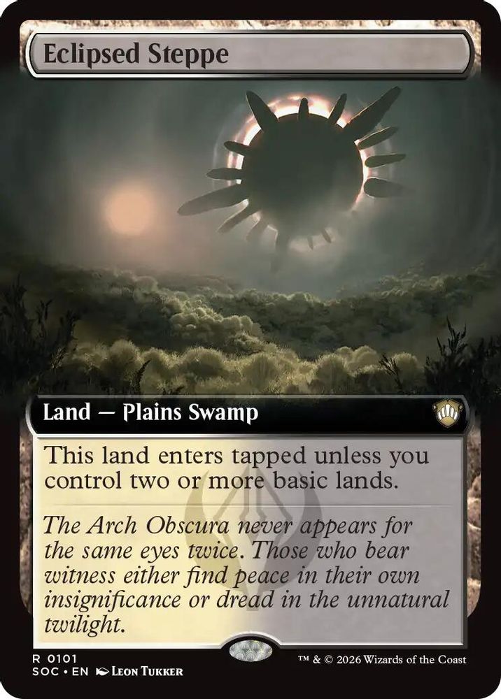 Eclipsed Steppe (Extended Art) · 101 · Commander: Secrets of Strixhaven · Non-foil